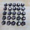 10-piece fat star shape natural silver obsidian bead