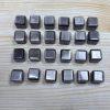 10-piece cube shape natural silver obsidian bead