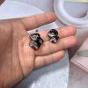 10-piece cute horse shape natural silver obsidian bead