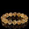 5mm - 13mm round shape genuine natural icy inner crack citrine beaded bracelet