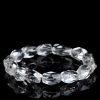 facet irregular shape genuine natural clear quartz beaded bracelet