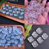 5 pcs multi flower and animal shapes natural clear quartz bead