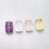 5-piece fret-pattern cylinder-shaped natural quartz bead