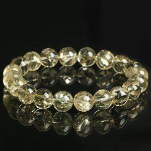 8 - 14mm genuine natural icy crack citrine beaded bracelet