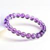 7mm - 8 mm round shape genuine natural Brazil amethyst beaded bracelet