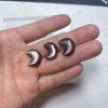 Natural Silver Sheen Obsidian Moon Beads DIY Accessories