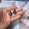 5-pieces Natural Silver Sheen Obsidian Gourd Beads for DIY Jewelry Making