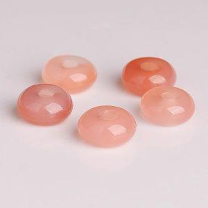 10-pieces Natural Red Agate Donut Ring Beads DIY Jewelry Accessories