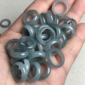 10 pcs ring shape genuine natural blue tone jadeite bead