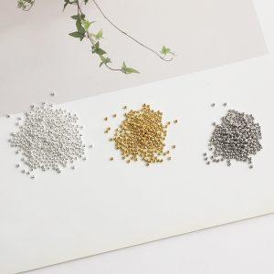 S925 Sterling Silver Mini Round Bead, Universal Beads for DIY Jewelry Making