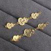 hollow gourd shape gild s925 sterling silver Extender chain