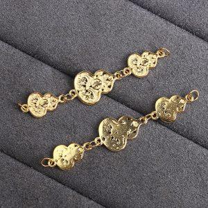 hollow gourd shape gild s925 sterling silver Extender chain