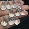 Natural Clear Quartz Faceted Teardrop Pendant with Silver Clasp