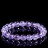 8mm - 9mm round shape 6A inner icy crack genuine natural lavender purple amethyst beaded bracelet