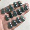 5 pcs gourd shape genuine natural blue tone icy jadeite charm