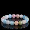 8mm - 13mm round shape 5A genuine natural morganite beaded bracelet