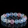 8mm - 13mm round shape 7A genuine natural morganite beaded bracelet