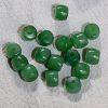 20 pcs simple oval drum shape genuine natural green nephrite bead