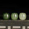 5 pcs simple drum shape genuine natural green nephrite bead