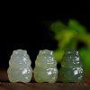 2 pcs baby dragon shape genuine natural nephrite bead