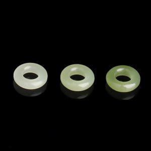 simple donut shape genuine natural nephrite jump ring bead