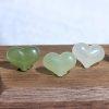 5 pcs peach heart shape genuine natural nephrite bead