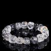 8mm - 10mm irregular pebble shape 3A genuine natural Herkimer Crystal quartz beaded bracelet
