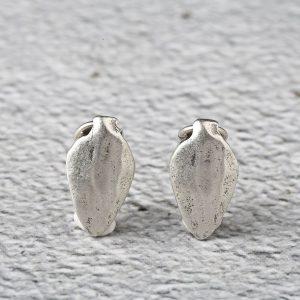 S925 Sterling Silver Simple Melon Seed Pendant Charm