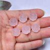 5 pcs Matte Natural Rose Quartz Round Fox Bead DIY Bracelet Accessories