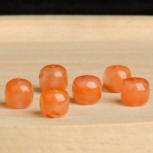 Natural Nanhong Red Agate Barrel Beads DIY Spacer Beads for Bracelet Jewelry