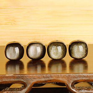 Natural Obsidian Oval Beads DIY Accessories for Bracelet & Necklace