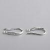 a pair S925 Silver Earring Hooks with Zircon Inlay, DIY Earring Accessories