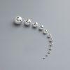 S925 Sterling Silver Polished Round Bead, Universal Beads for DIY Jewelry Making