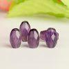 20-pieces Natural Amethyst Faceted Oval Beads DIY Jewelry Accessories