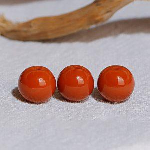10-pieces Natural Full-fleshed Nanhong Agate Abacus Bead DIY Jewelry Accessories