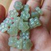 Nephrite Jade Plum Flower Bead: Genuine Green Stone