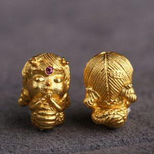 Gold‑Plated S925 Sterling Silver Little Dragon Girl Beads