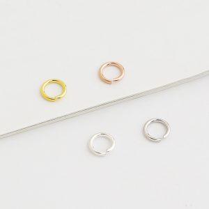 S925 Sterling Silver Open Jump Rings, Tiny Round Loops, Bracelet Connector Rings