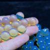 4-20mm Natural Mexican Blue Amber Round Beads, No Impurities No Cracks, Pure Quality, DIY Bracelet Beads, Jewelry Inlay Beads