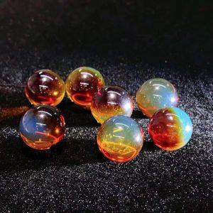 6-16mm Natural Mexican Red Blue Amber Round Beads, No Impurities No Cracks, Pure Quality, DIY Bracelet Beads, Jewelry Inlay Beads