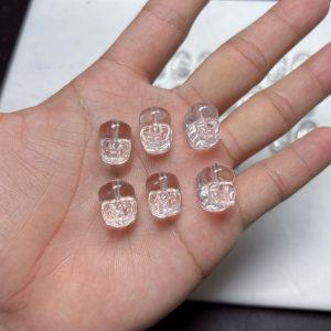 5-pieces Natural Clear Quartz Pixiu Beads for DIY Jewelry Making