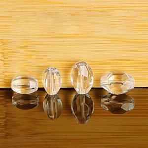 Natural Clear Quartz Faceted Barrel & Star Fruit‑Shaped Beads