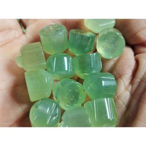 Natural Xiu Jade (Serpentine) Lotus Pod Bead
