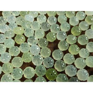 Natural Xiu Jade (Serpentine) Pumpkin Bead