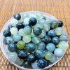 6-12mm Natural Ink Wash Xiu Jade (Serpentine Jade) Round Beads, DIY Bracelet Beads