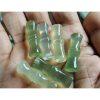 Natural Xiu Jade (Serpentine) Bamboo Joint Pendant & Earring Charm Bead