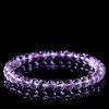 Natural Bolivian Light Amethyst Faceted Oval Beaded Bracelet