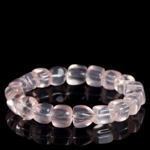 Natural Rose Quartz Freeform Pebble Bracelet