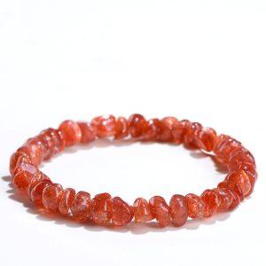 Natural Golden Sunstone Irregular Chip Bracelet