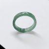 2-pieces Natural Blue-Green Jadeite Ring Beads